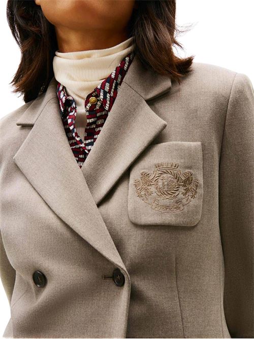 Blazer doppiopetto con logo ricamato Tommy Hilfiger | WW0WW486960HP